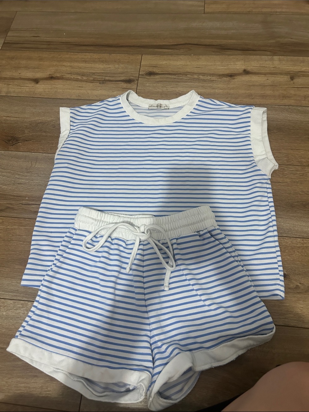 blue and white stripes matching set - Picture 1 of 1